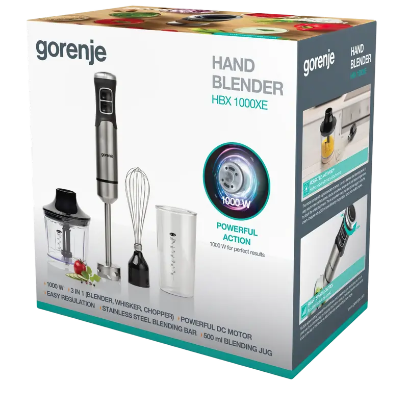 Blender de mână Gorenje HBX1000EB, Negru
