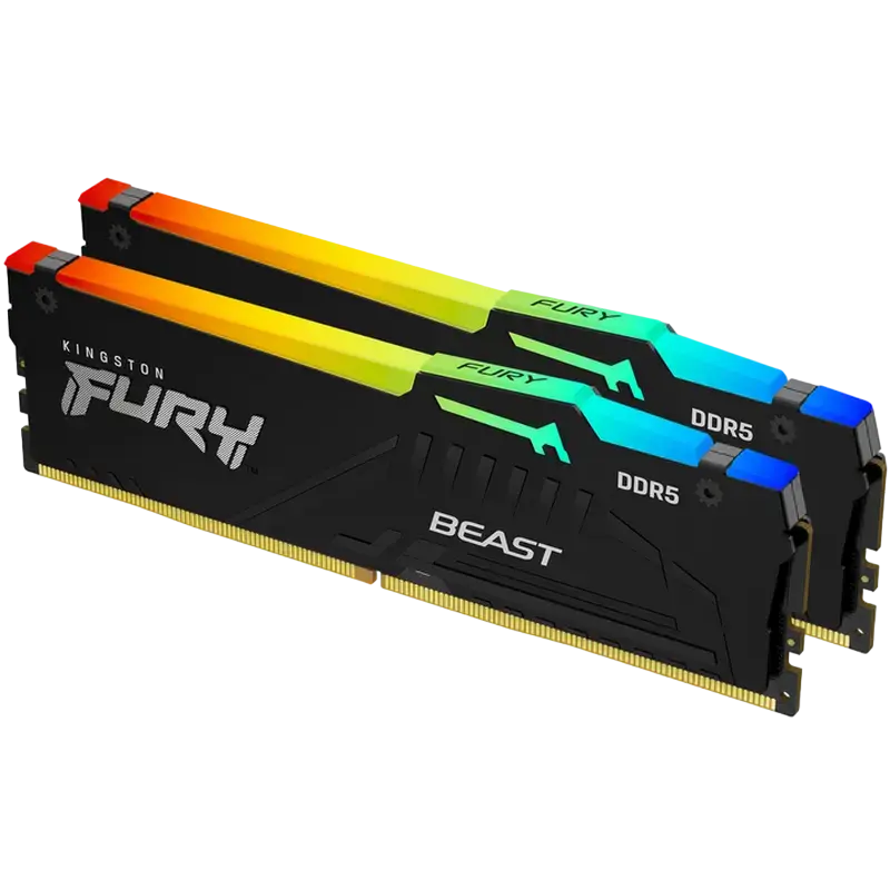 Cumpara  Computere și Laptop-uri - Memorie RAM Kingston FURY Beast RGB, DDR5 SDR..