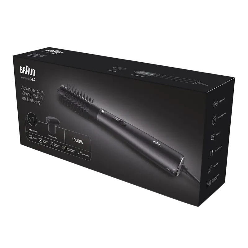 Perie de păr Braun AS4.2, 1000W, Negru