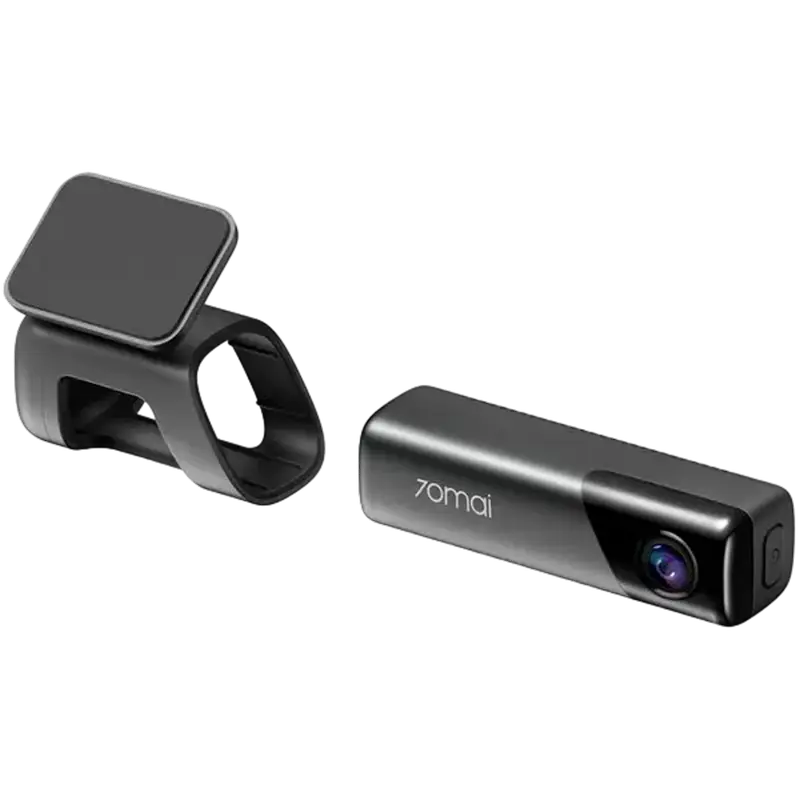 Cameră DVR frontală 70mai M500 + Senzori de presiune a anvelopelor T04, Negru