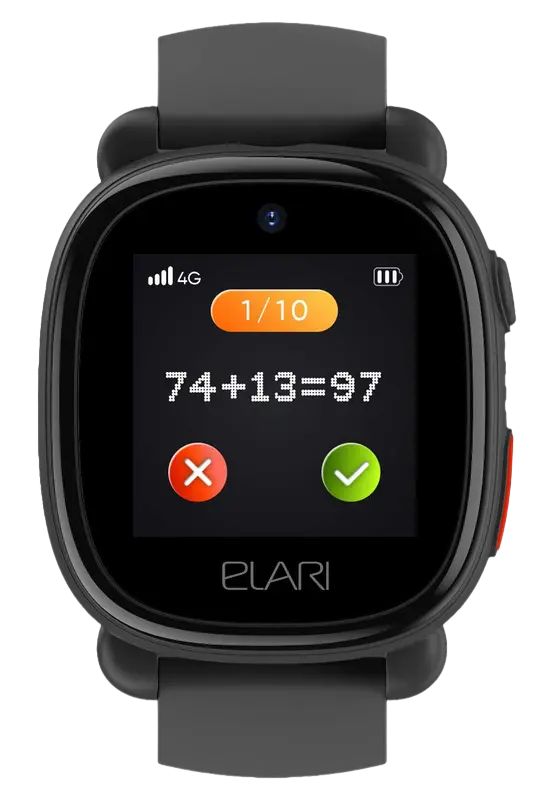 Ceasuri pentru copii Elari KidPhone 4G Lite, Negru