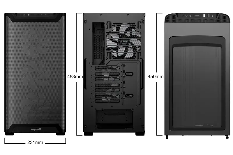 Компьютерный корпус be quiet! Pure Base 501 LX, Midi-Tower, Без блока питания, Чёрный