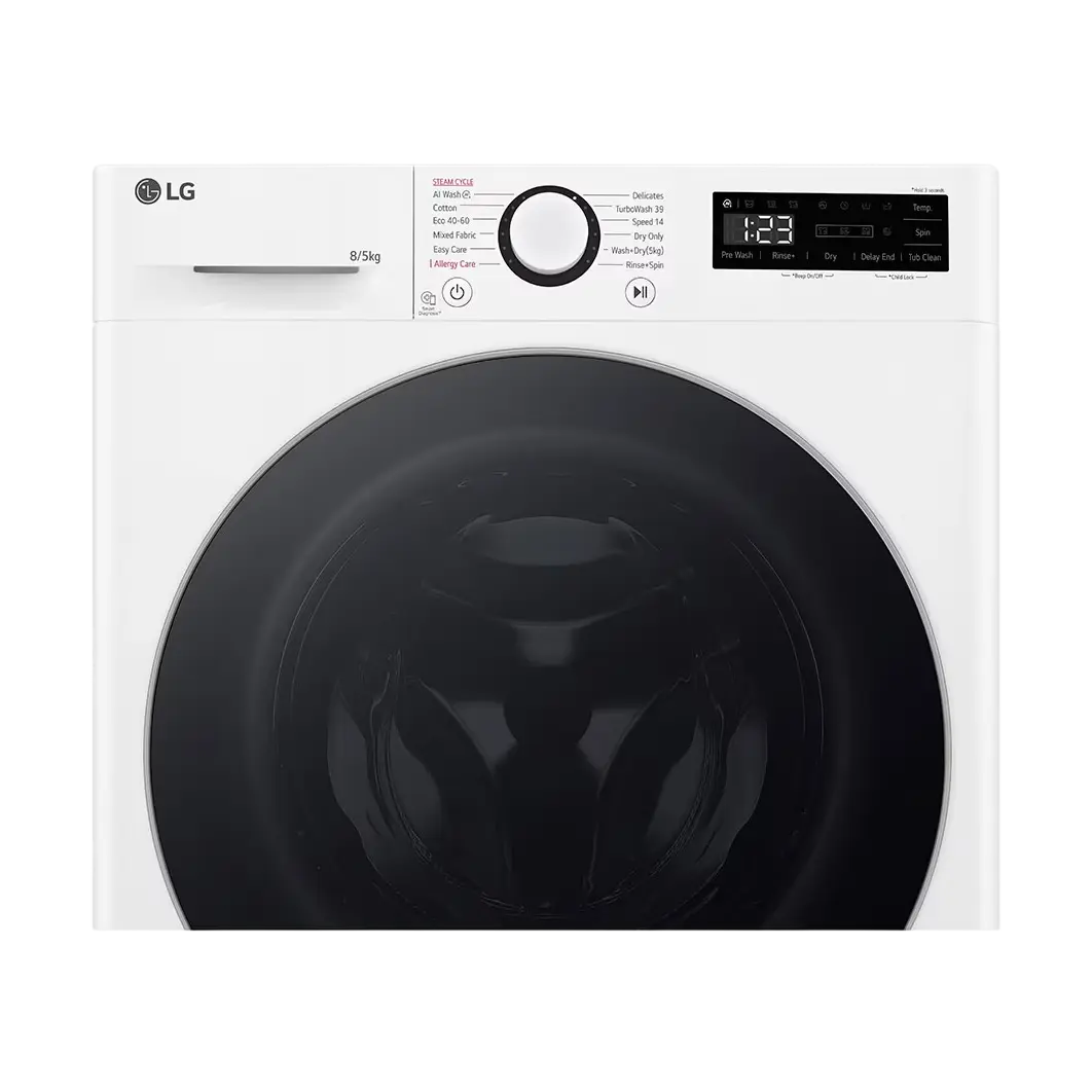 Mașină de spălat cu uscător LG F2DR509S1W, 8kg, Alb