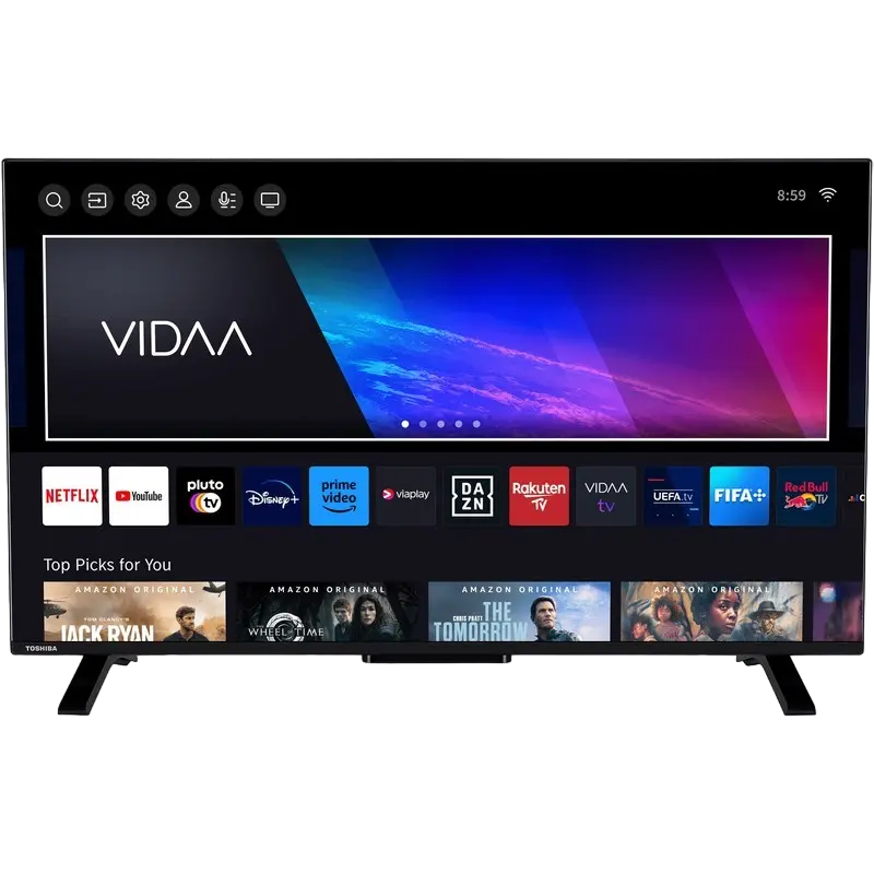 43" LED SMART Телевизор Toshiba 43UV2463DG, 3840x2160 4K UHD, VIDAA U OS, Чёрный