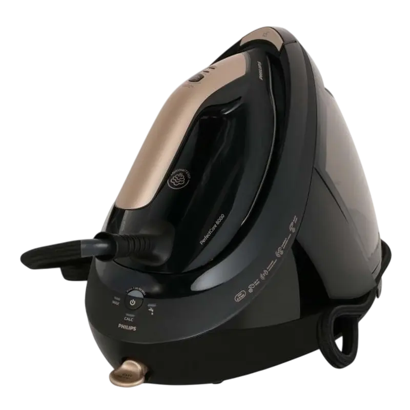 Fier de călcat cu generator de abur Philips PSG8130/80, 2700W, Negru | Auriu