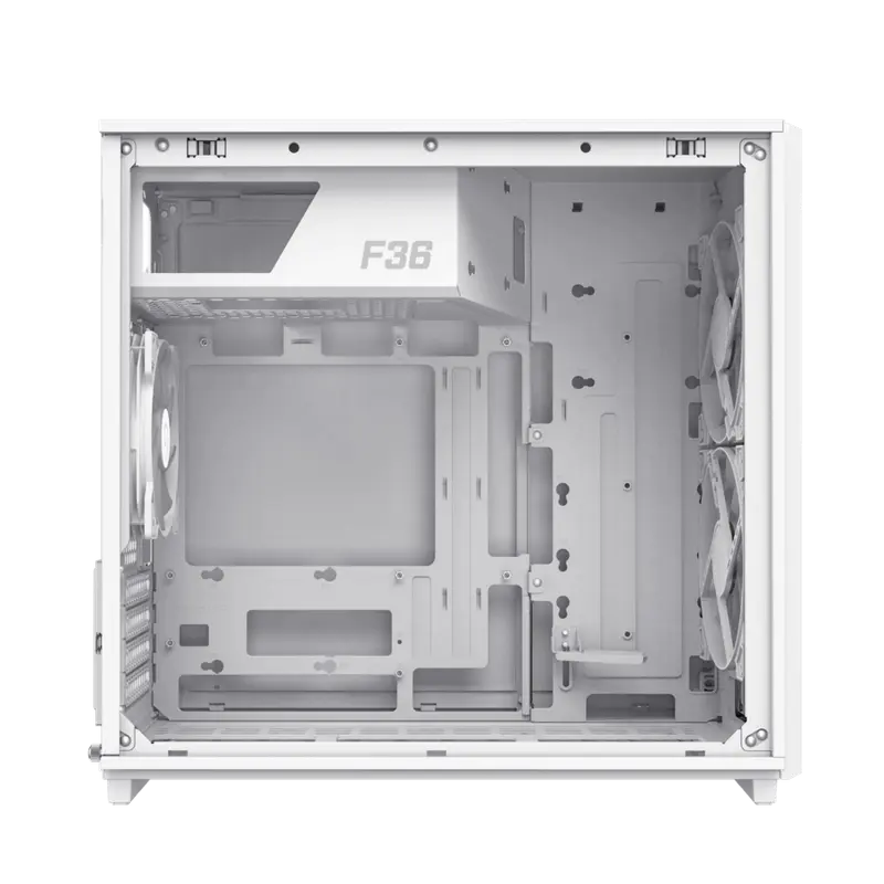 Carcasă PC Gamemax F36 WH, Mini-Tower, Fără PSU, Alb