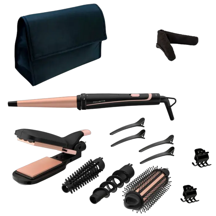 Styler Rowenta CF4231F0, Negru | Roz