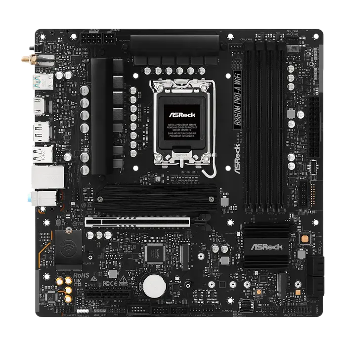 Placă de bază ASRock B860M PRO-A WIFI, LGA1851, Intel B860, Micro-ATX