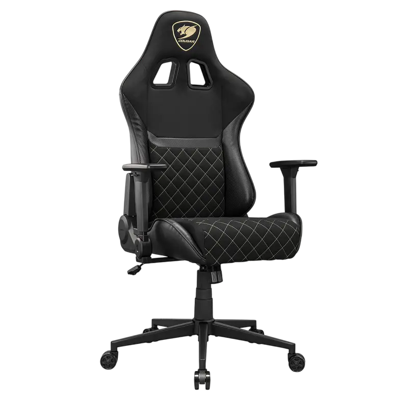 Scaun Gaming Cougar Armor One V2 Gold F, PVC Piele, Negru | Auriu