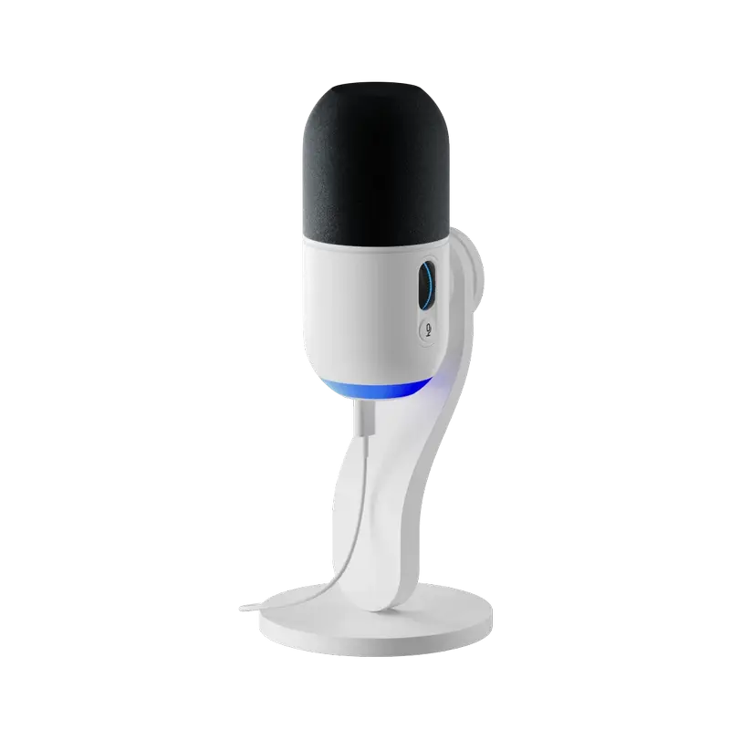 Microfon de gaming Logitech Yeti GX, analogic pe fir, alb