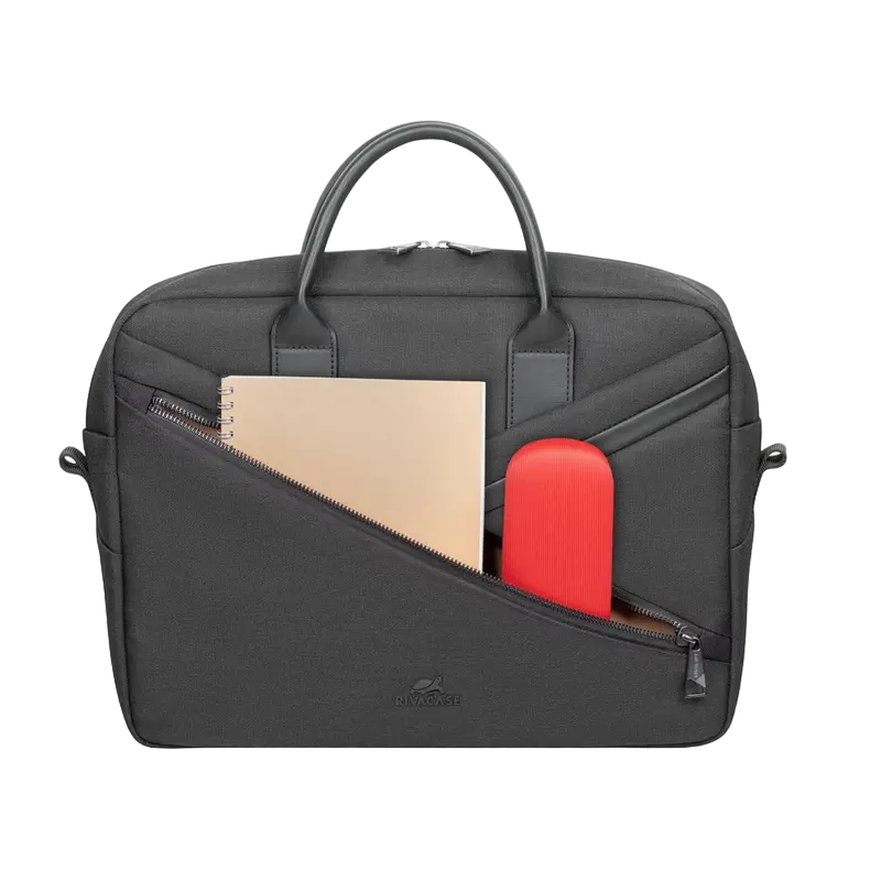 Geantă pentru laptop Rivacase 8134, 15.6", Eco-Friendly rPET Poliester, Negru