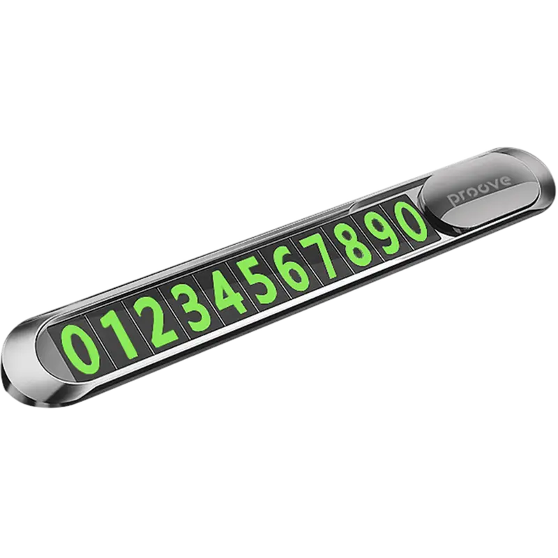 Cartela de parcare Proove Parking Number Plate Metal Lock, Gri inchis