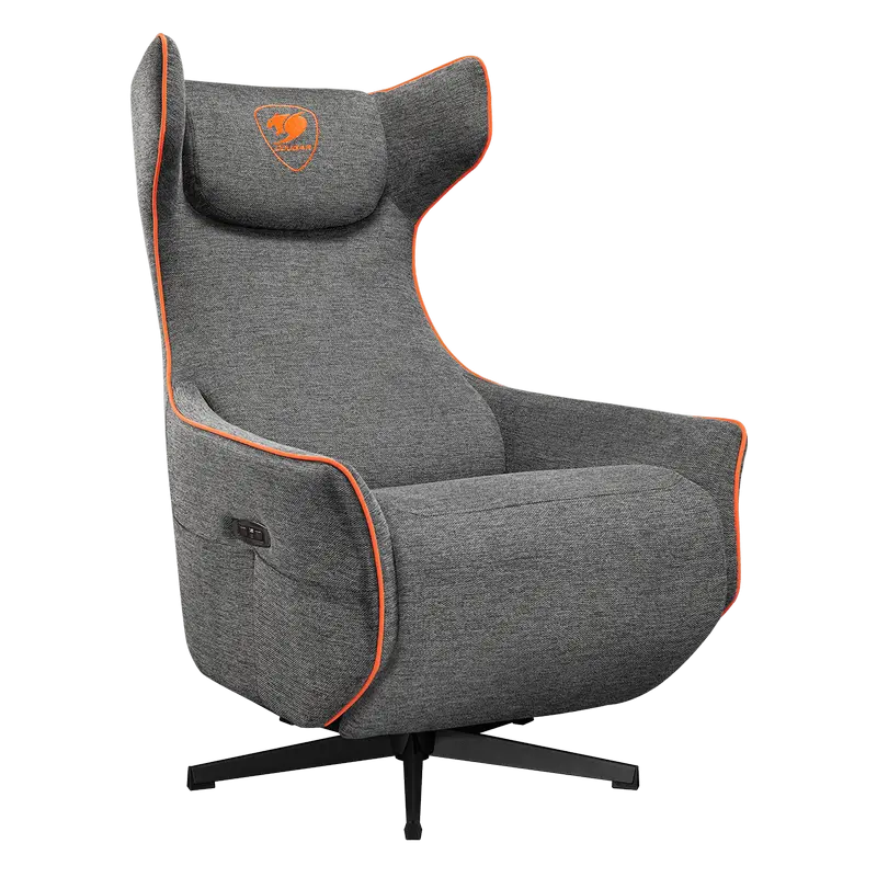 Scaun Gaming Cougar Magus, Imitație de in, Gri | Portocaliu