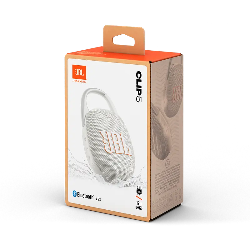 Boxă portabilă JBL Clip 5, Alb