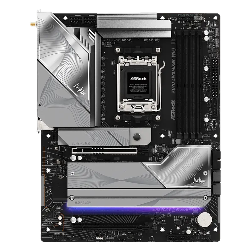 Placă de bază ASRock X870 LIVEMIXER WIFI, AM5, AMD X870, ATX