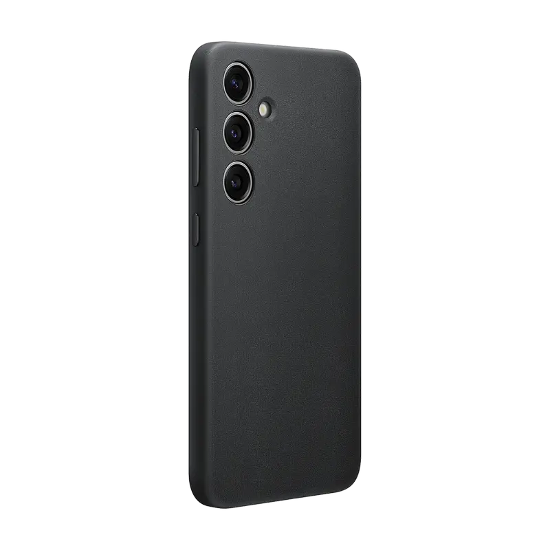 Husa Samsung Vegan Leather Case Galaxy S24+, Negru