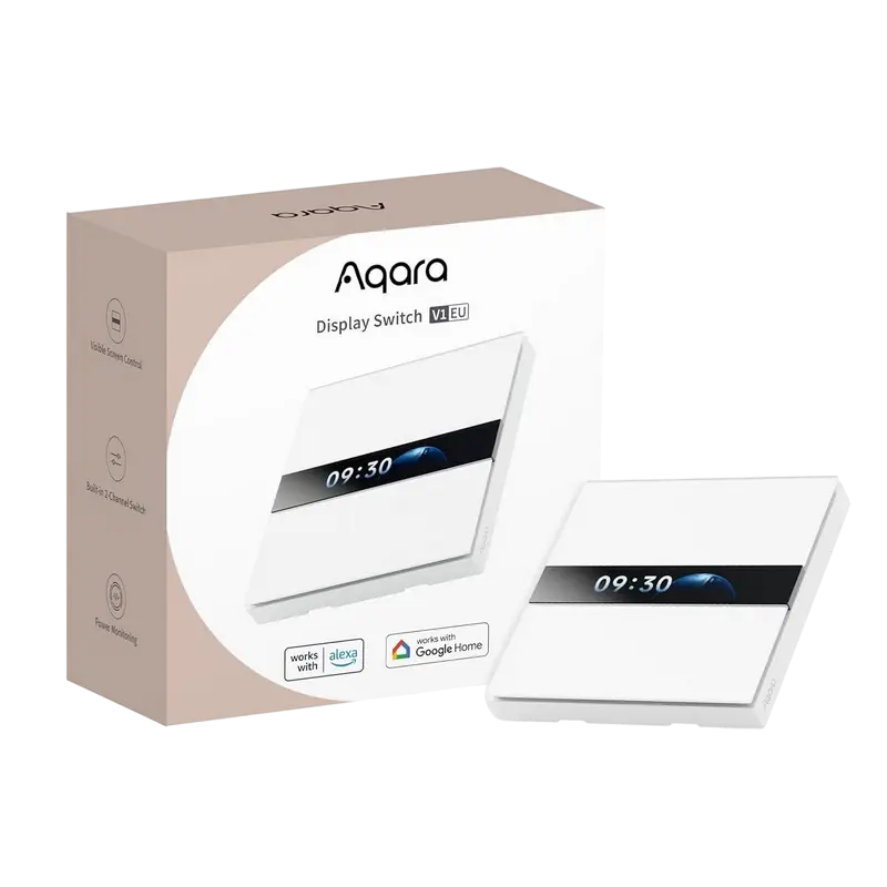 Умный выключатель AQARA Display Switch V1 (С нейиралью), Белый