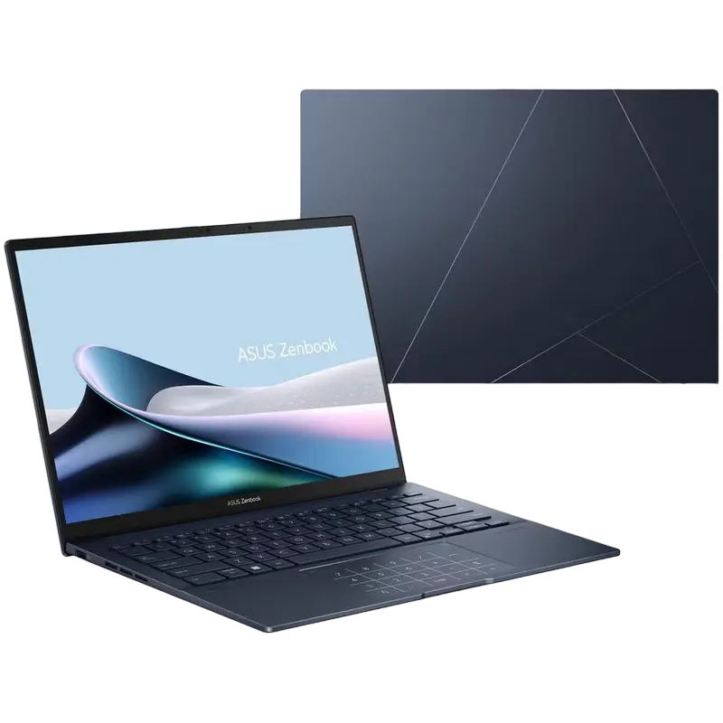 Laptop 14" ASUS Zenbook 14 OLED UX3405MA, Ponder Blue, Intel Core Ultra 7 155H, 16GB/1024GB, Fără SO
