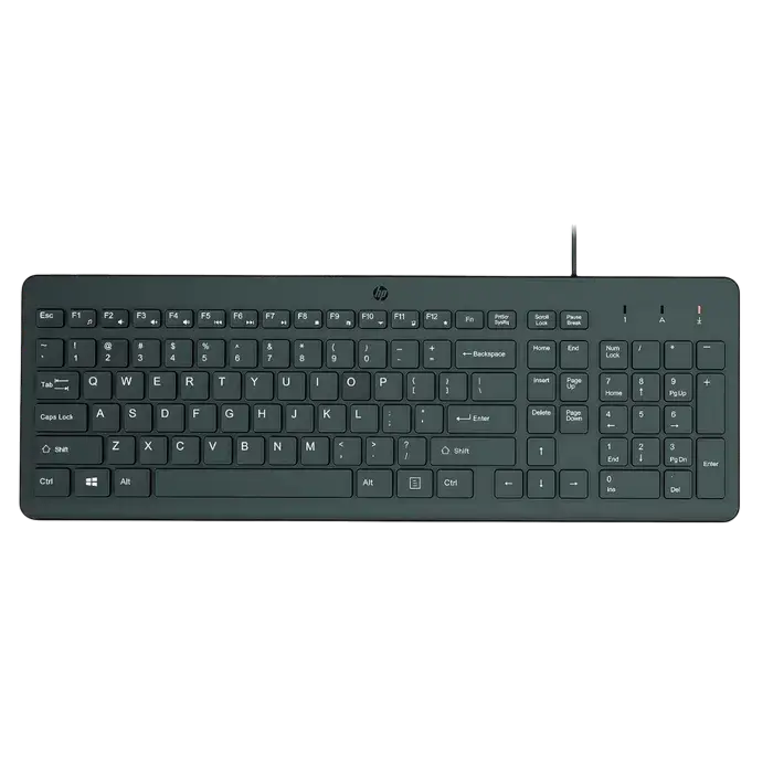Set Tastatură + Mouse HP 150, Cu fir, Negru