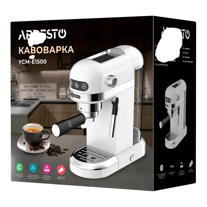 Cafetiera manuala Ardesto YCM-E1500, 1350W, Alb