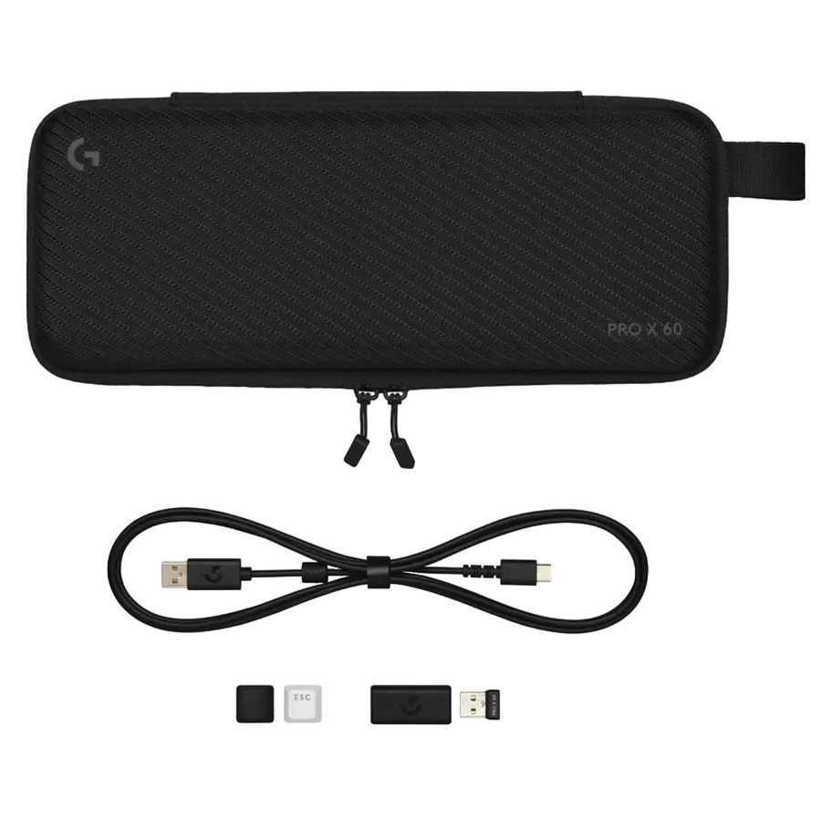 Клавиатура Logitech PRO X 60, Проводное / беспроводное, Чёрный