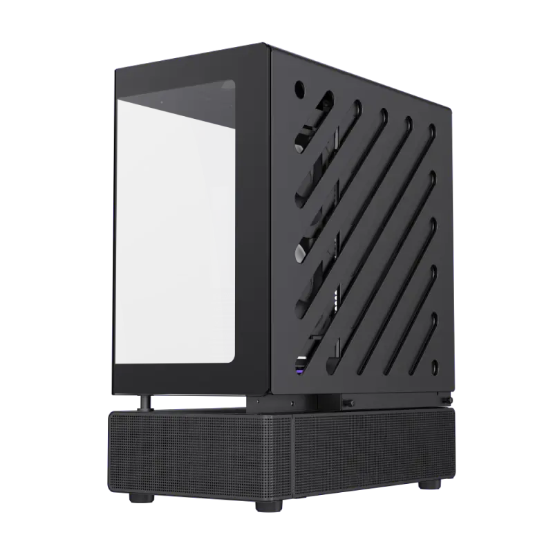 Carcasă PC Gamemax N80 BK, Midi-Tower, Fără PSU, Negru