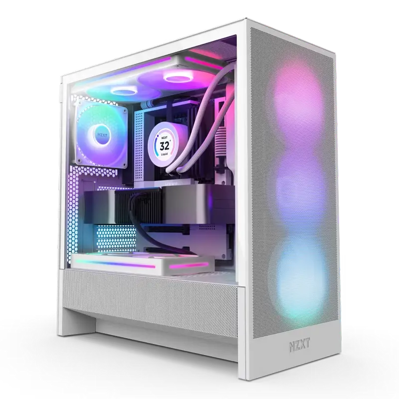 Carcasă PC NZXT H5 Flow RGB, Midi-T..