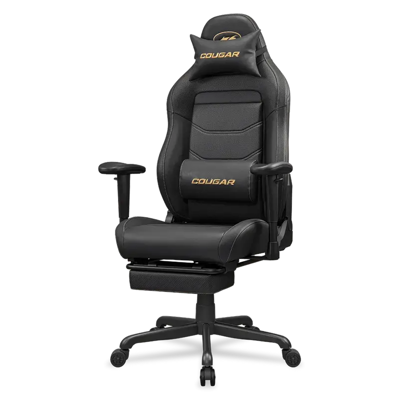 Scaun Gaming Cougar Explore Neo, PVC Piele, Negru | Auriu