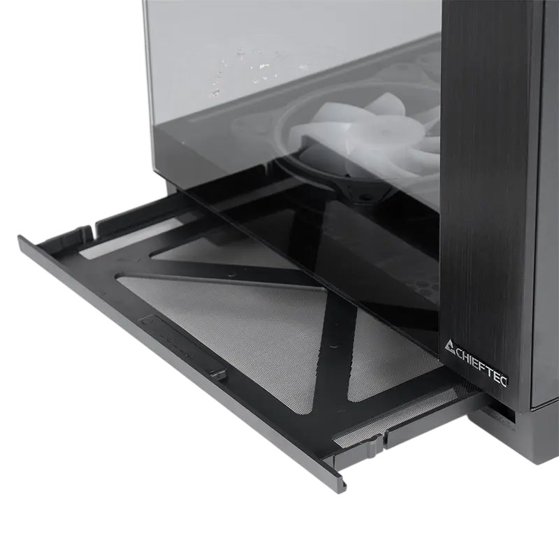 Carcasă PC Chieftec Visio, Midi-Tower, Fără PSU, Negru