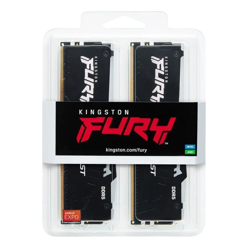 Memorie RAM Kingston FURY Beast RGB, DDR5 SDRAM, 5600 MHz, 32 GB, KF556C36BBEAK2-32