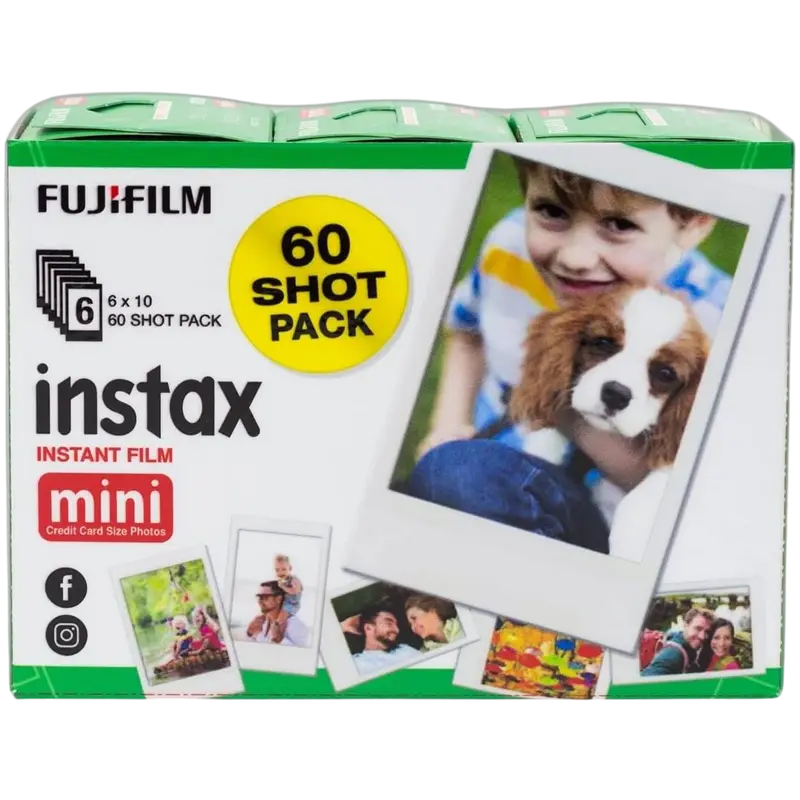 Hârtie foto instax Mini Instant Film Multi-Pack, 60 buc