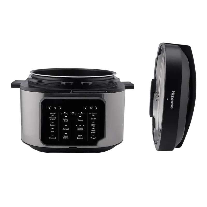 Aparat de gătit multifuncțional sub presiune Hisense HMC6SBK, Negru | Oțel inoxidabil