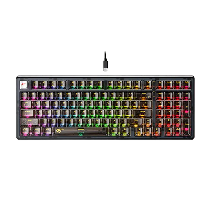 Tastatură Havit KB875L, Cu fir, Tra..