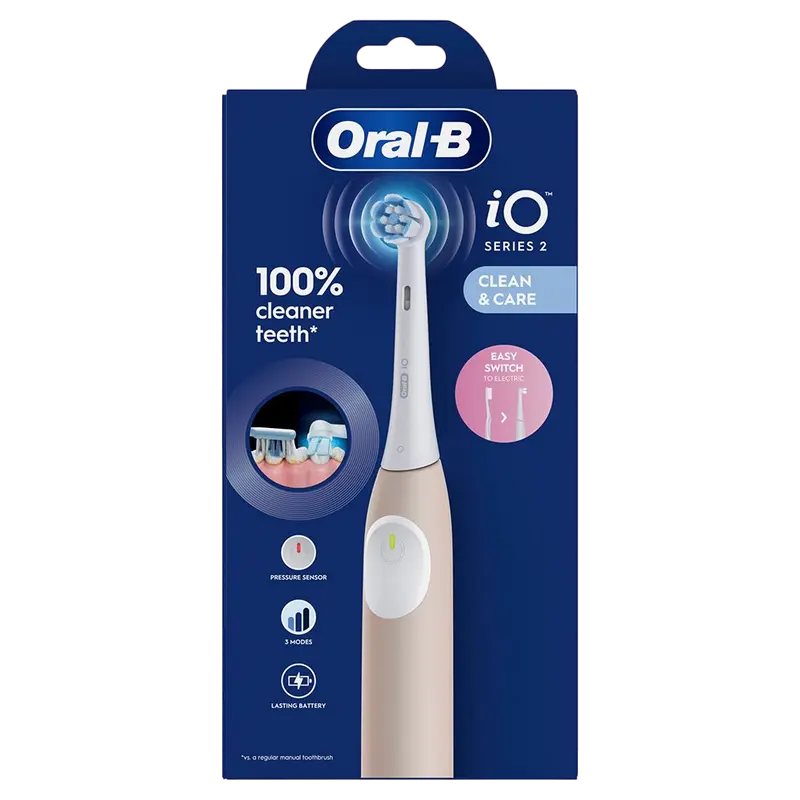 Periuță de dinți electrică Braun Oral-B iO2, Calm Pink
