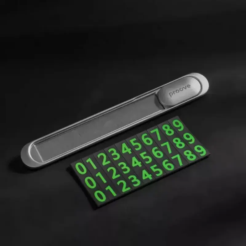 Cartela de parcare Proove Parking Number Plate Metal Lock, Gri inchis