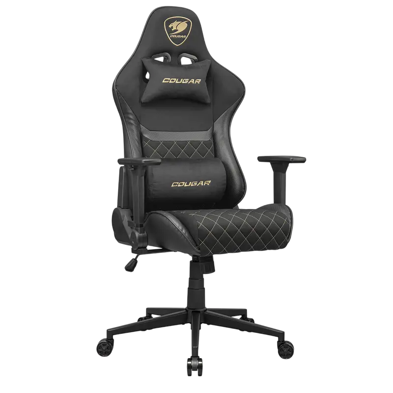 Scaun Gaming Cougar Armor One V2 Gold F, PVC Piele, Negru | Auriu