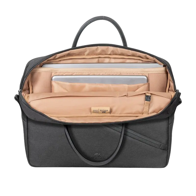 Geantă pentru Laptop Rivacase 8124, 15", Eco-Friendly rPET Poliester, Negru