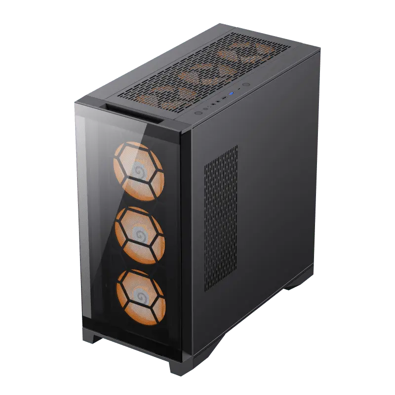 Carcasă PC Gamemax LEADER TG, Full-Tower, Fără PSU, Negru