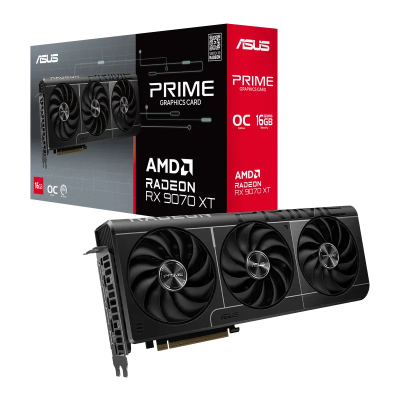 Placă Video ASUS PRIME-RX9070XT-O16..