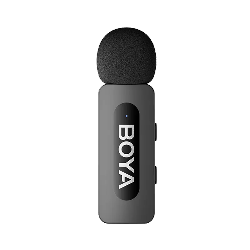 Microfon portabil pentru înregistrare vocală Boya BY-V2 V2.0, Fără fir, Negru