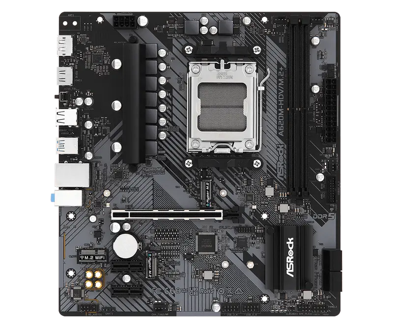 Placă de bază ASRock A620M-HDV/M.2+, AM5, AMD A620, Micro-ATX
