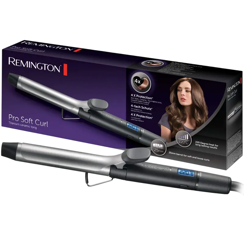 Ondulator de păr Remington CI6525, Negru