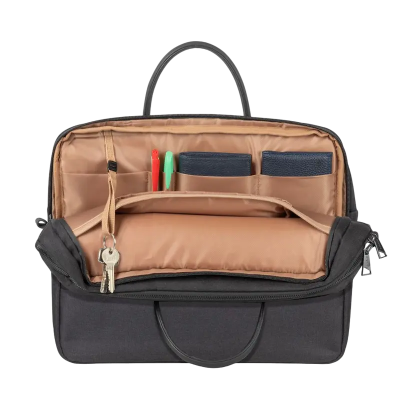 Geantă pentru laptop Rivacase 8134, 15.6", Eco-Friendly rPET Poliester, Negru