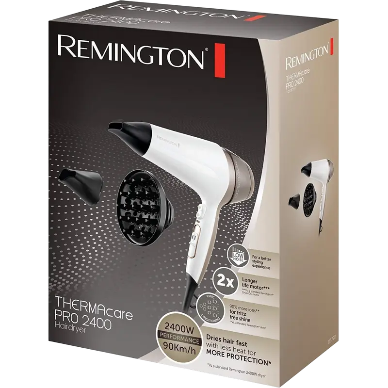 Uscător de păr Remington Thermacare Pro D5720, 2400W, Alb