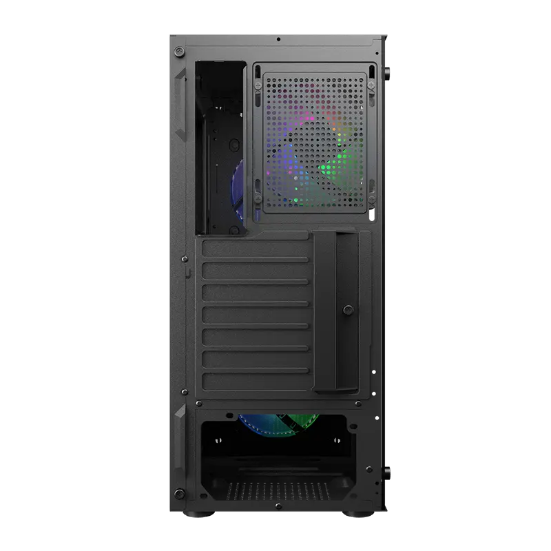Carcasă PC Cougar MX 110 RGB, Midi-Tower, Fără PSU, Negru
