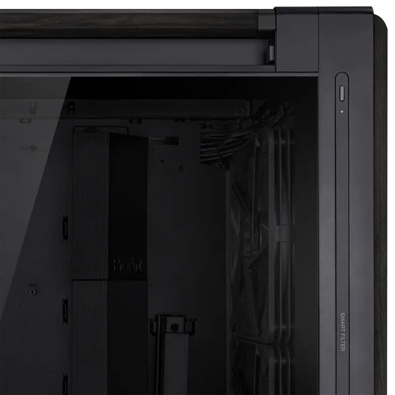 Carcasă PC ASUS ProArt PA602 Wood TG, Midi-Tower, Negru