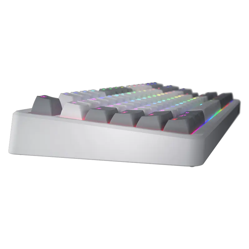 Tastatură HATOR Rockfall 3 TKL, Cu fir / Fără fir, Alb