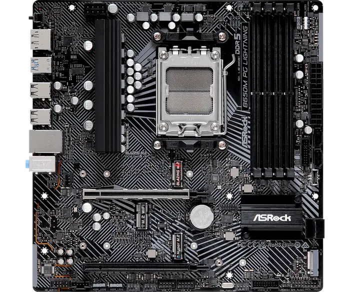 Placă de bază ASRock B650M PG LIGHTNING, AM5, AMD B650, Micro-ATX