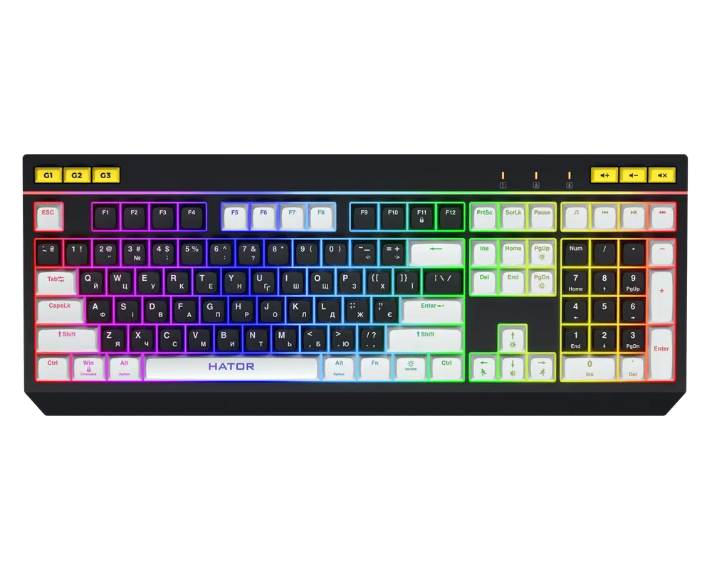 Tastatură HATOR Icefall, Cu fir, Ne..