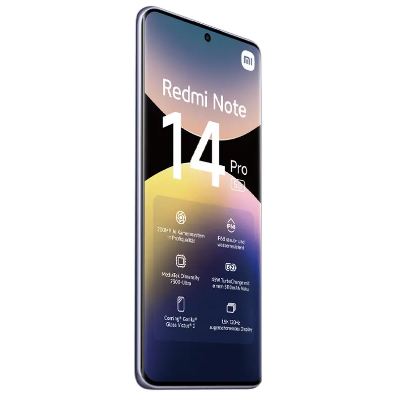 Smartphone Xiaomi Redmi Note 14 Pro 5G, 8GB/256GB, Lavandă Purpurie